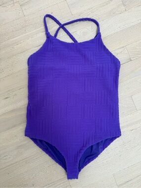 Beach Riot Girls Terry Purple One-Piece Julia Swimsuit